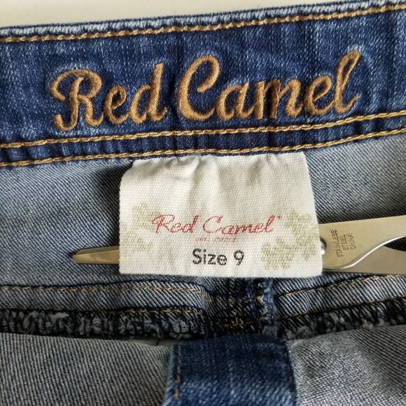 Red Camel Denim Jeans Mini Skirt Very Nice Size 9 - Picture 5 of 6